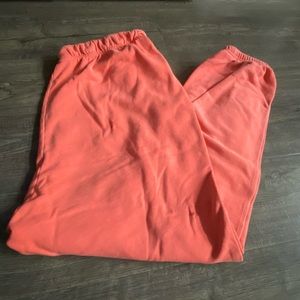 Womens coral sweat pants